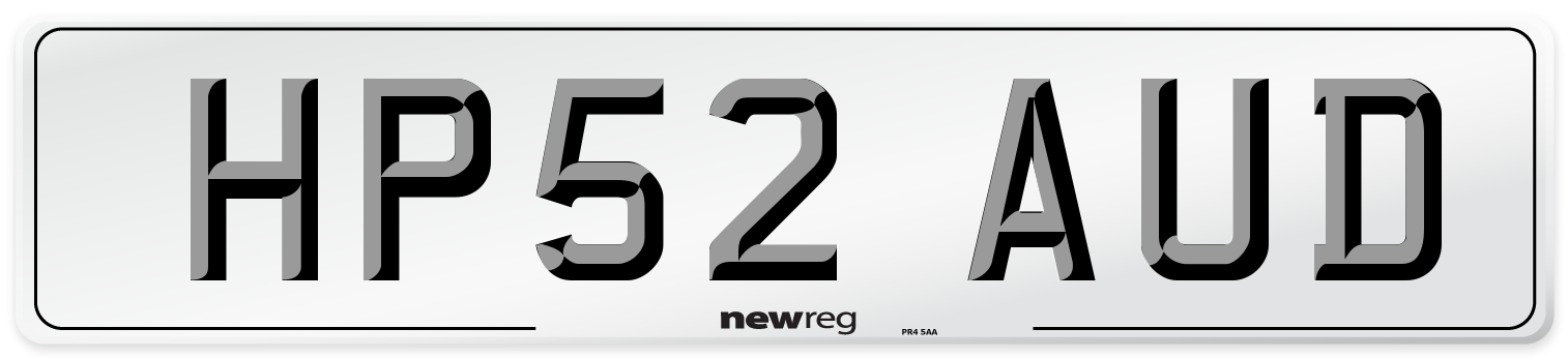 HP52 AUD Number Plate from New Reg